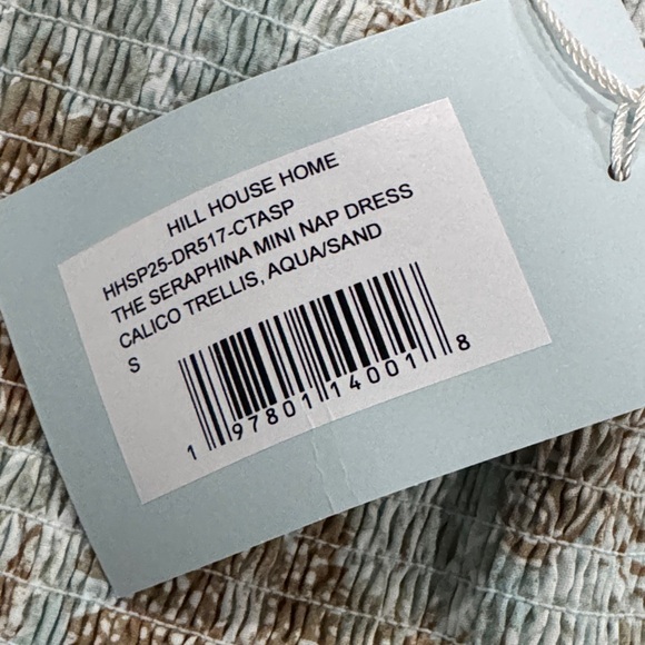 Hill House Seraphina Mini Nap Dress Calico Trellis S NWT - Picture 3 of 7